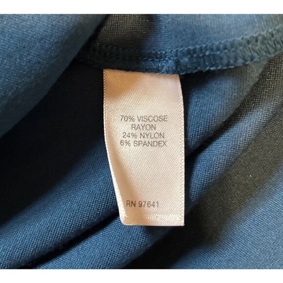 J Jill Women’s 2X Teal Ponte Knit Casual Travel Dress – Easy Fit Workwear Style - Picture 4 of 7